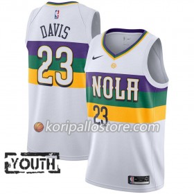 New Orleans Pelicans Anthony Davis 23 2018-19 Nike City Edition Valkoinen Lasten Pelipaidat Swingman